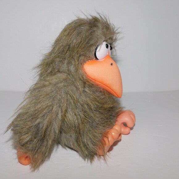 VTG Knickerbocker Hang In there Howard Brown Plush Pipe Smoking Crow - Picture 7 of 7